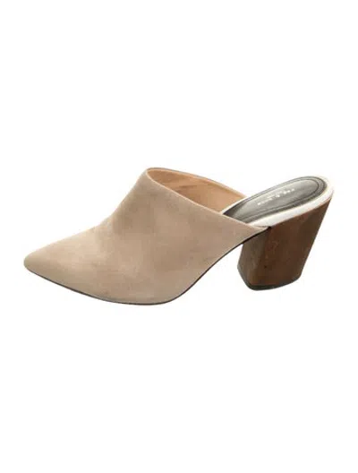 Pre-owned Rag & Bone Suede Mules In Neutrals