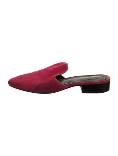 Pre-owned Rag & Bone Suede Mules In Pink
