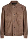 Rag & Bone Suede Overshirt In Brown