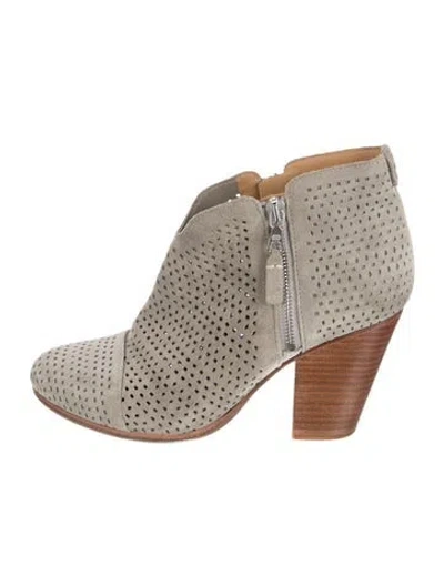 Pre-owned Rag & Bone Suede Patterned Boots In Neutrals