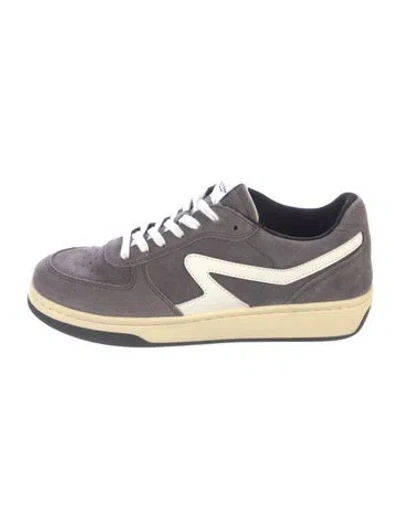 Pre-owned Rag & Bone Suede Printed Sneakers In Black