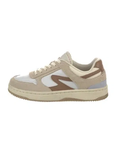 Pre-owned Rag & Bone Suede Printed Sneakers In Neutral