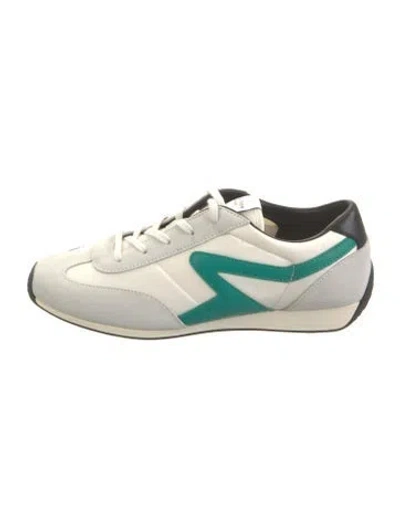 Pre-owned Rag & Bone Suede Printed Sneakers In White