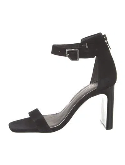 Pre-owned Rag & Bone Suede Sandals In Black