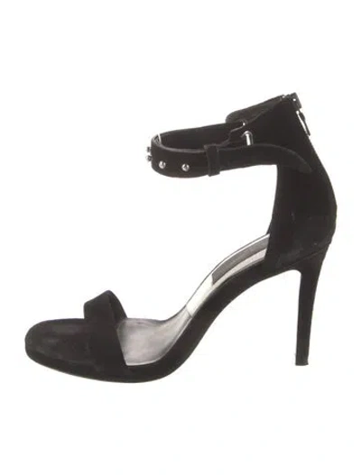 Pre-owned Rag & Bone Suede Sandals In Black