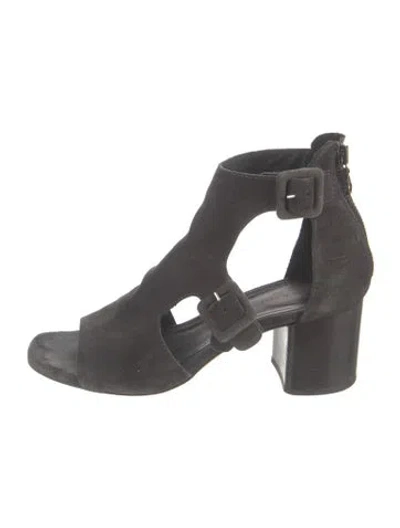 Pre-owned Rag & Bone Suede Sandals In Black