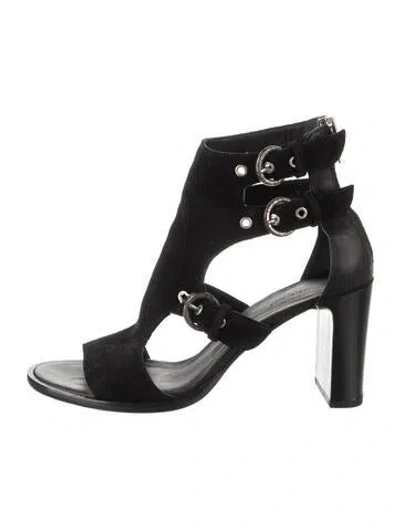 Pre-owned Rag & Bone Suede Sandals In Black