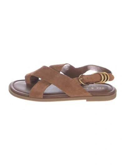 Pre-owned Rag & Bone Suede Sandals In Brown