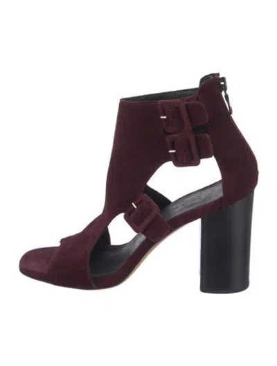 Pre-owned Rag & Bone Suede Sandals In Burgundy