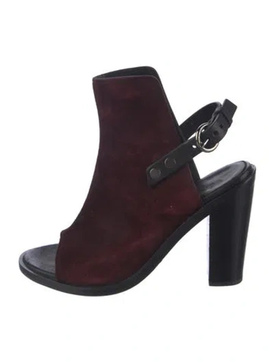Pre-owned Rag & Bone Suede Sandals In Burgundy