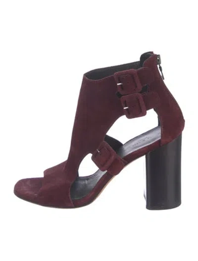 Pre-owned Rag & Bone Suede Sandals In Burgundy
