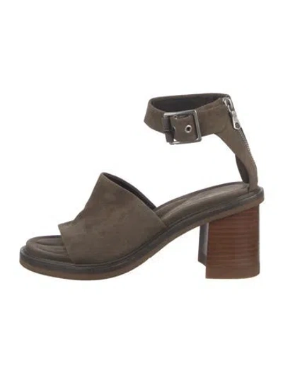 Pre-owned Rag & Bone Suede Sandals In Green