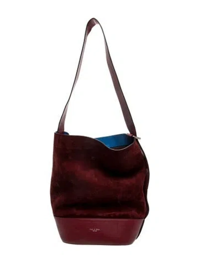 Pre-owned Rag & Bone Suede Shoulder Bag In Burgundy