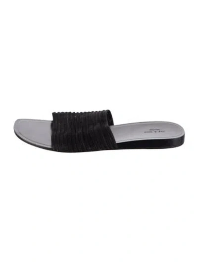 Pre-owned Rag & Bone Suede Slides In Black