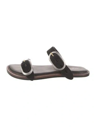 Pre-owned Rag & Bone Suede Slides In Brown