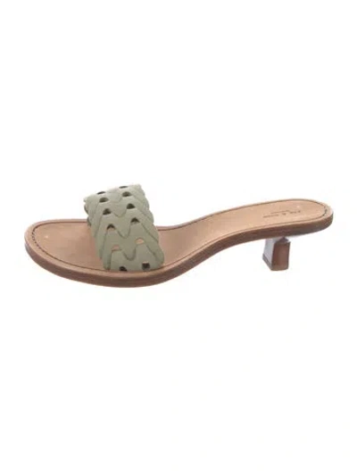 Pre-owned Rag & Bone Suede Slides In Brown