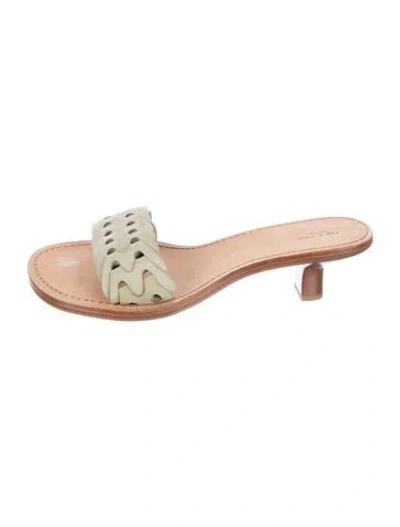 Pre-owned Rag & Bone Suede Slides In Brown