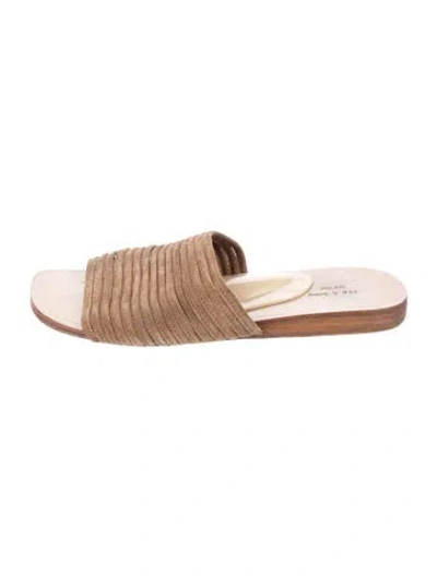 Pre-owned Rag & Bone Suede Slides In Brown
