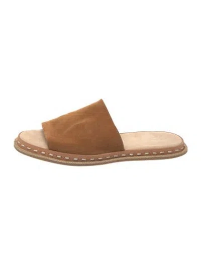 Pre-owned Rag & Bone Suede Slides In Brown