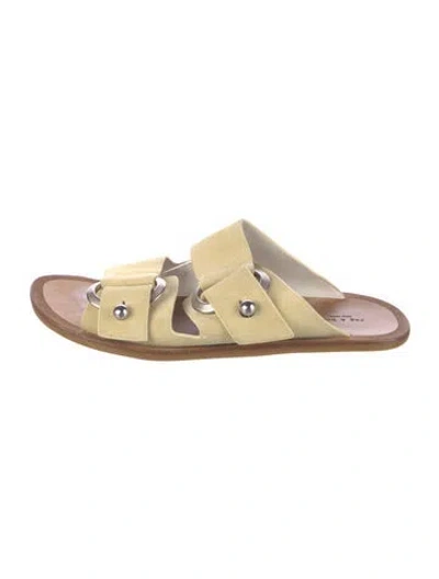 Pre-owned Rag & Bone Suede Slides In Yellow