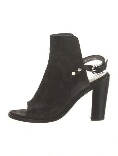 Pre-owned Rag & Bone Suede Slingback Pumps In Black