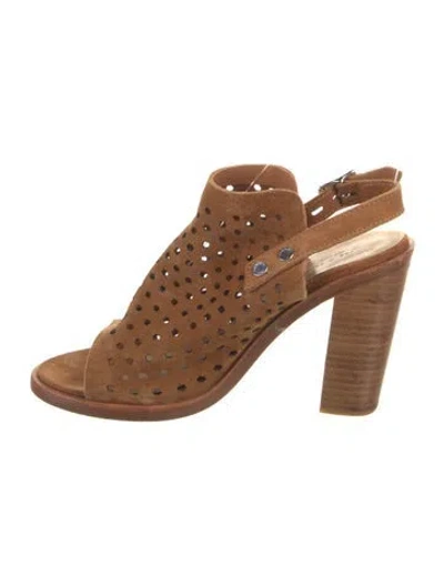 Pre-owned Rag & Bone Suede Slingback Pumps In Brown
