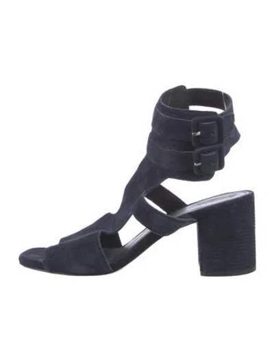 Pre-owned Rag & Bone Suede Slingback Sandals In Blue