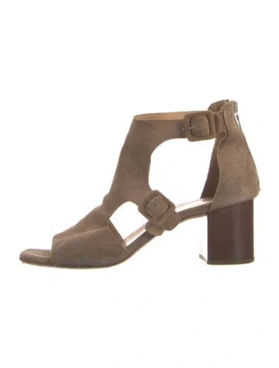 Pre-owned Rag & Bone Suede Slingback Sandals In Brown