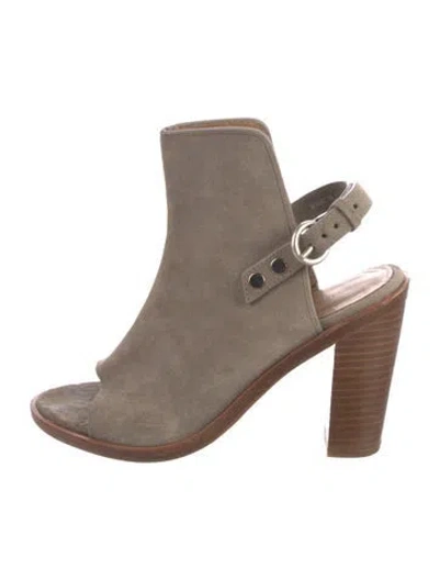 Pre-owned Rag & Bone Suede Slingback Sandals In Gray