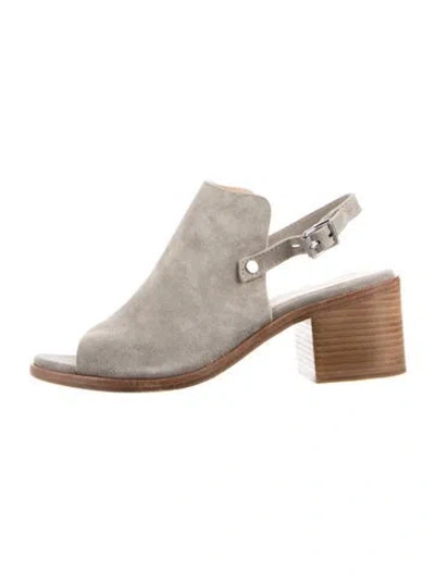 Pre-owned Rag & Bone Suede Slingback Sandals In Gray