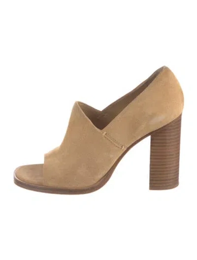 Pre-owned Rag & Bone Suede Slingback Sandals In Neutral