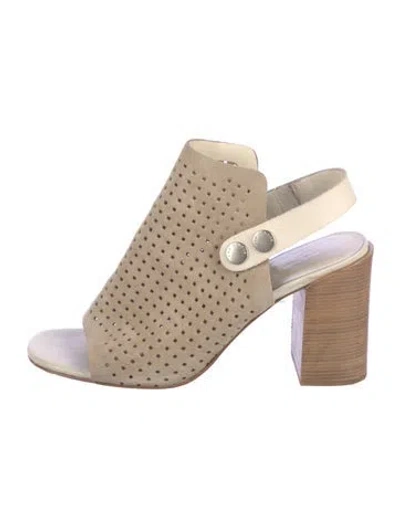 Pre-owned Rag & Bone Suede Slingback Sandals In Neutral