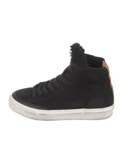 Pre-owned Rag & Bone Suede Sneakers In Black
