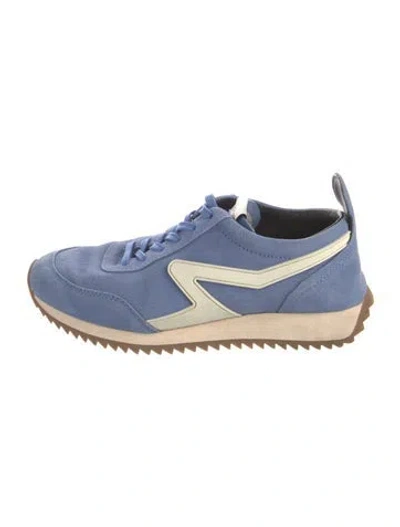 Pre-owned Rag & Bone Suede Sneakers In Blue