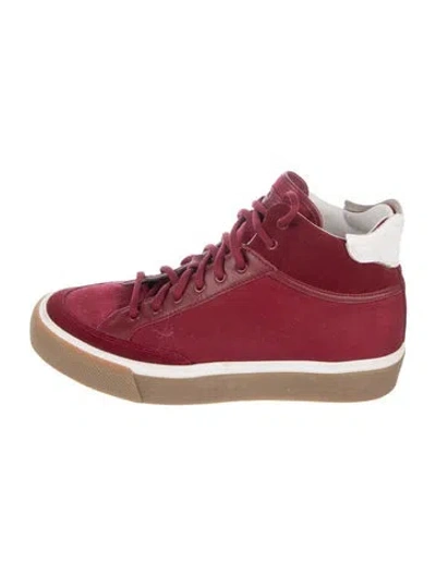 Pre-owned Rag & Bone Suede Sneakers In Burgundy
