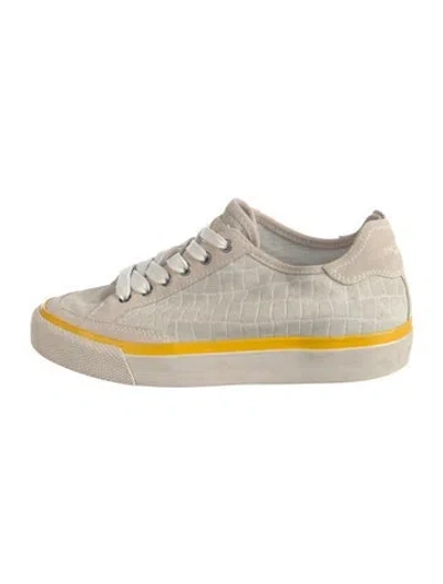 Pre-owned Rag & Bone Suede Sneakers In Gold