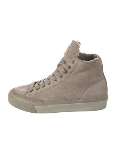 Pre-owned Rag & Bone Suede Sneakers In Gray