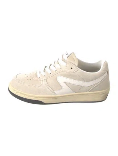 Pre-owned Rag & Bone Suede Sneakers In White