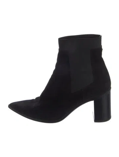 Pre-owned Rag & Bone Suede Sock Boots In Black