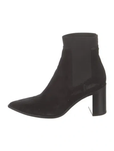 Pre-owned Rag & Bone Suede Sock Boots In Black