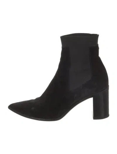 Pre-owned Rag & Bone Suede Sock Boots In Black