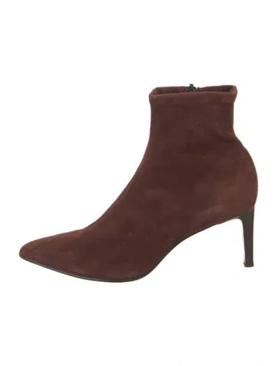Pre-owned Rag & Bone Suede Sock Boots In Brown