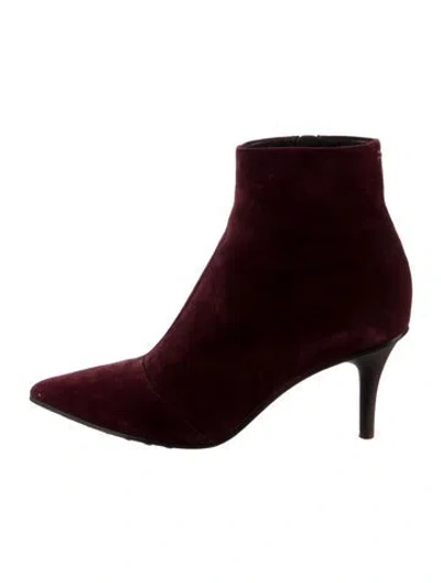Pre-owned Rag & Bone Suede Sock Boots In Burgundy