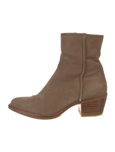 Pre-owned Rag & Bone Suede Sock Boots In Neutral