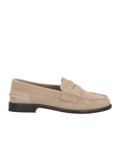 Rag & Bone Suede Square Toe Loafers In Neutral