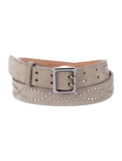 Pre-owned Rag & Bone Suede Studded Accents Belt In Neutral