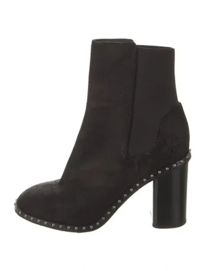 Pre-owned Rag & Bone Suede Studded Accents Chelsea Boots In Black