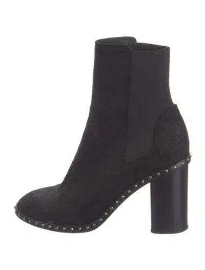 Pre-owned Rag & Bone Suede Studded Accents Chelsea Boots In Black