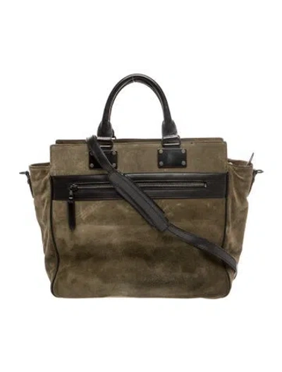 Pre-owned Rag & Bone Suede Top Handle Bag In Green