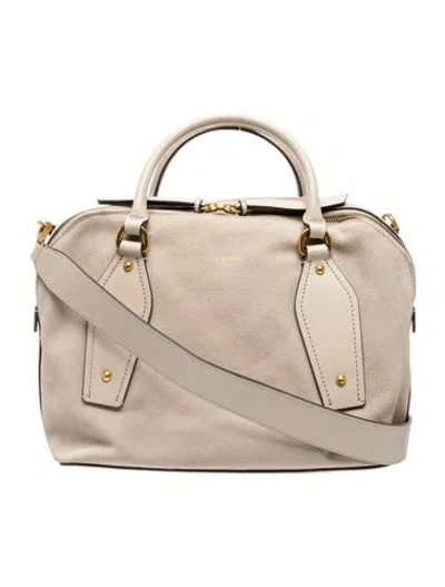 Pre-owned Rag & Bone Suede Top Handle Bag In Neutral